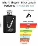 Ishq Al Shuyukh Silver by Lattafa Pride 100ml EDP Spray