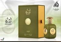 Lattafa Awaan Gold for Unisex Eau de Parfum, 3.4 Ounce